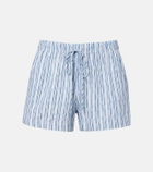 Velvet Ebba striped cotton-blend shorts