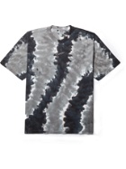 NIKE - NSW Logo-Embroidered Tie-Dyed Cotton-Jersey T-Shirt - Gray