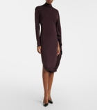 Stella McCartney Caped crêpe jersey minidress