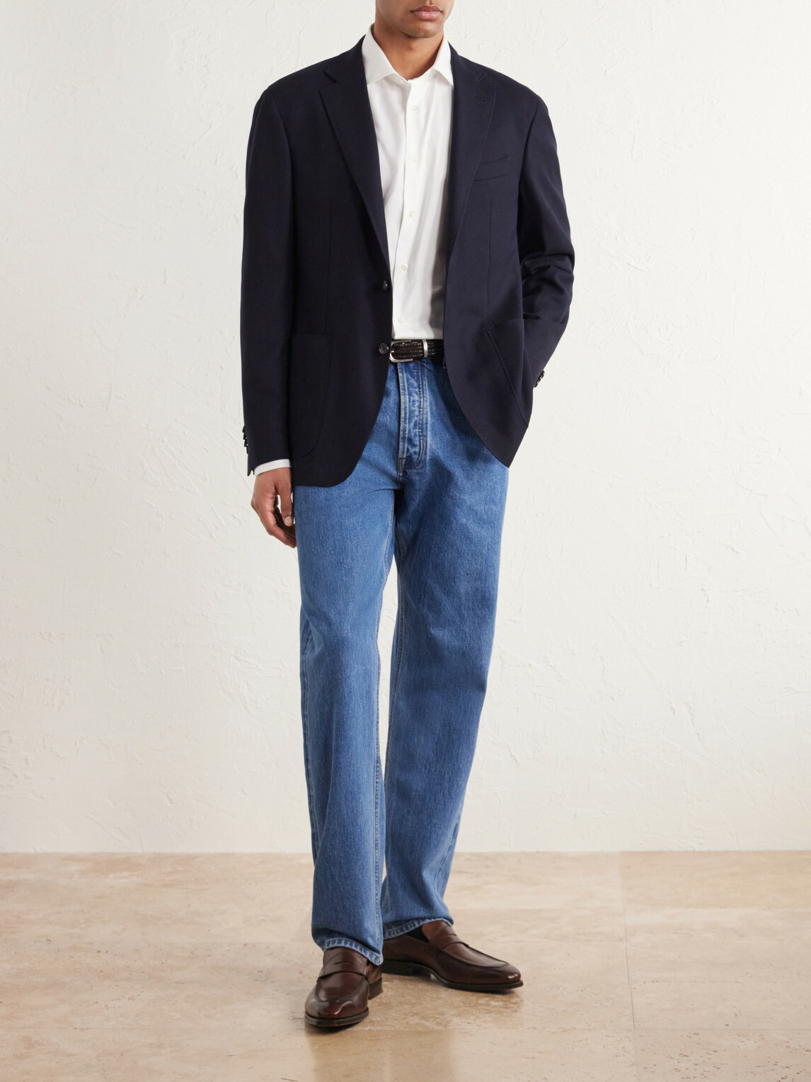 Canali - Kei Wool-Blend Blazer - Blue