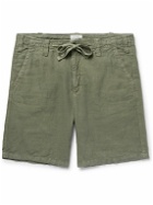 Hartford - Slim-Fit Linen Drawstring Shorts - Green