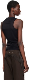 Blumarine Black Rhinestone B Monogram Tank Top