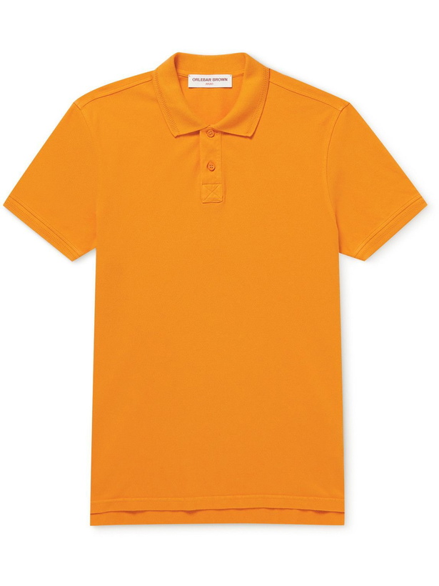 Photo: Orlebar Brown - Jarrett Cotton-Piqué Polo Shirt - Orange