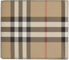 Burberry Beige Check Bifold Wallet