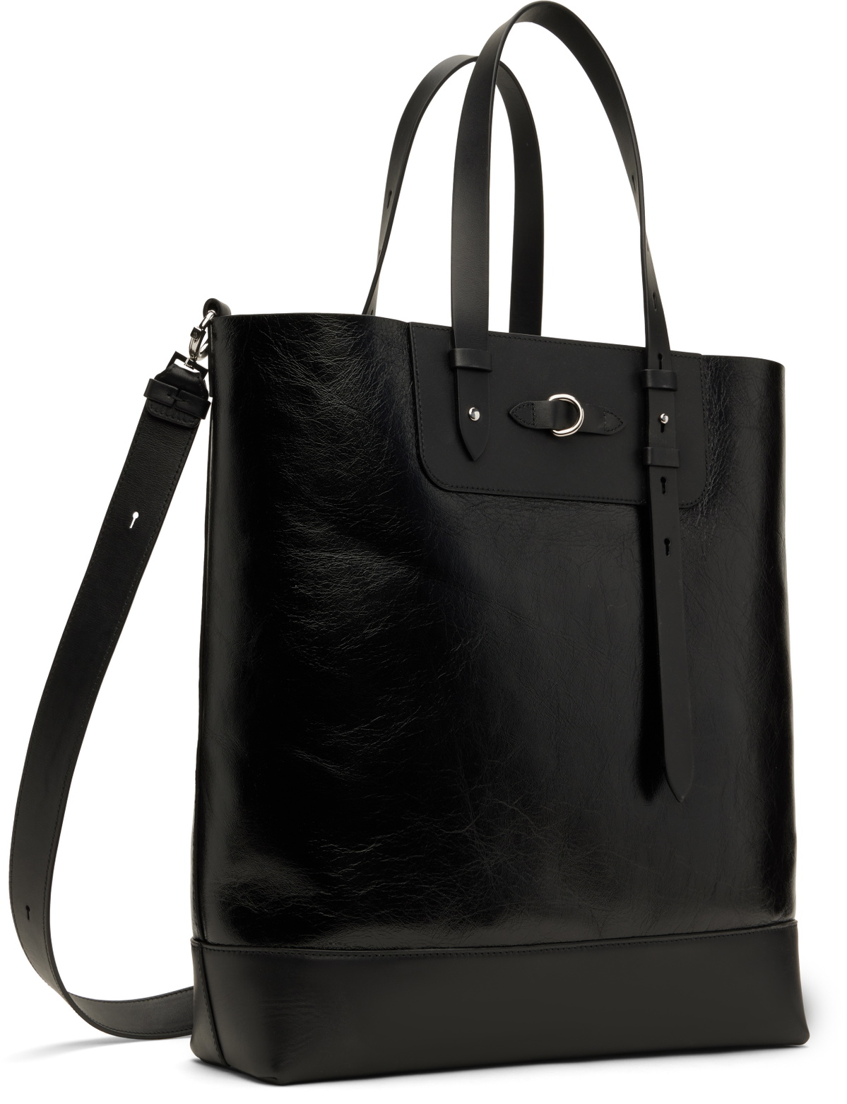 Maison Margiela Black Vertical Belt Tote