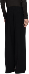 Birrot Black Drawstring Trousers