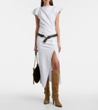 Isabel Marant Nadela gathered cotton jersey maxi dress