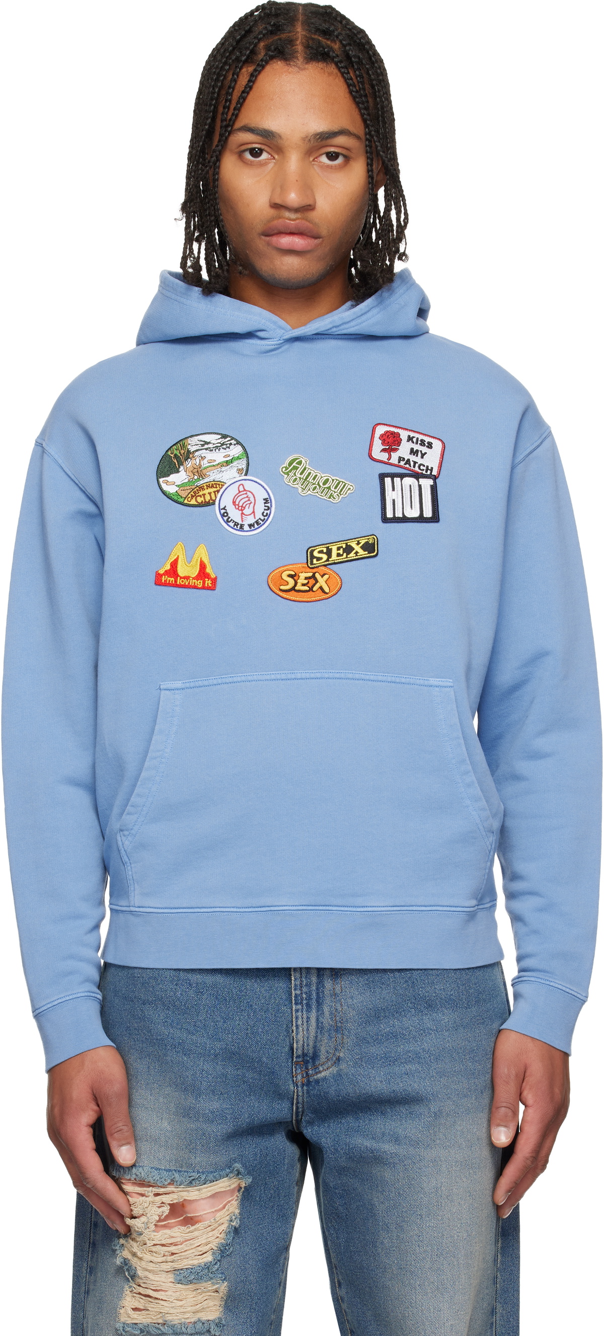 Carne Bollente Blue 'The Perfect Patch' Hoodie