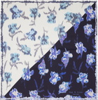 rag & bone Navy Kit Floral-Print Silk Bandana Scarf