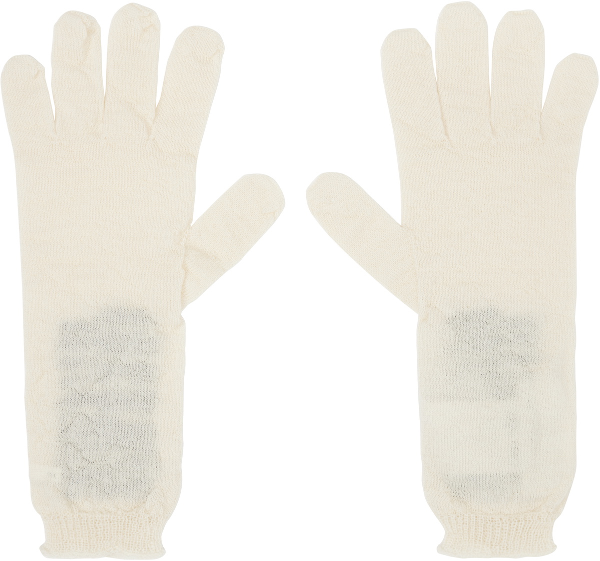 MM6 Maison Margiela Off-White Wool Gloves