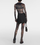 Jean Paul Gaultier Tattoo Collection printed tulle sleeves