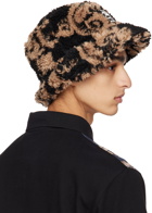 Versace Jeans Couture Black & Brown Tapestry Bucket Hat