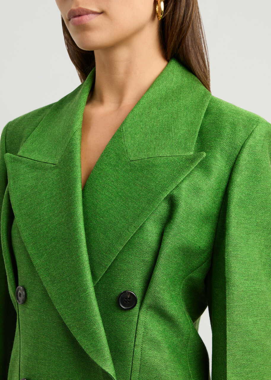 JW Anderson Hourglass Double-breasted Blazer Green JW Anderson