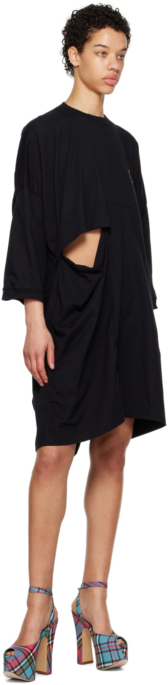 blue dress for baby girl Dolly Luxury Black Retro Color Contrast Sleeveless Short Dress-ORLA M / Black