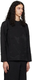 BYBORRE Black Paneled Sweatshirt