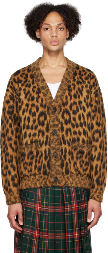 Photo: Palm Angels Brown & Black Animalier Cardigan