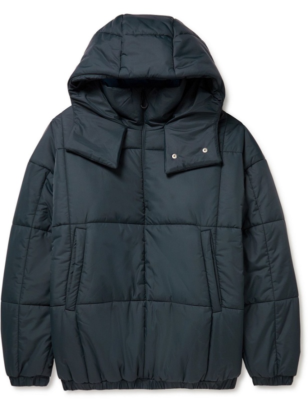 Photo: A Kind Of Guise - Swaneti Quilted Padded Recycled Shell Hooded Jacket - Blue