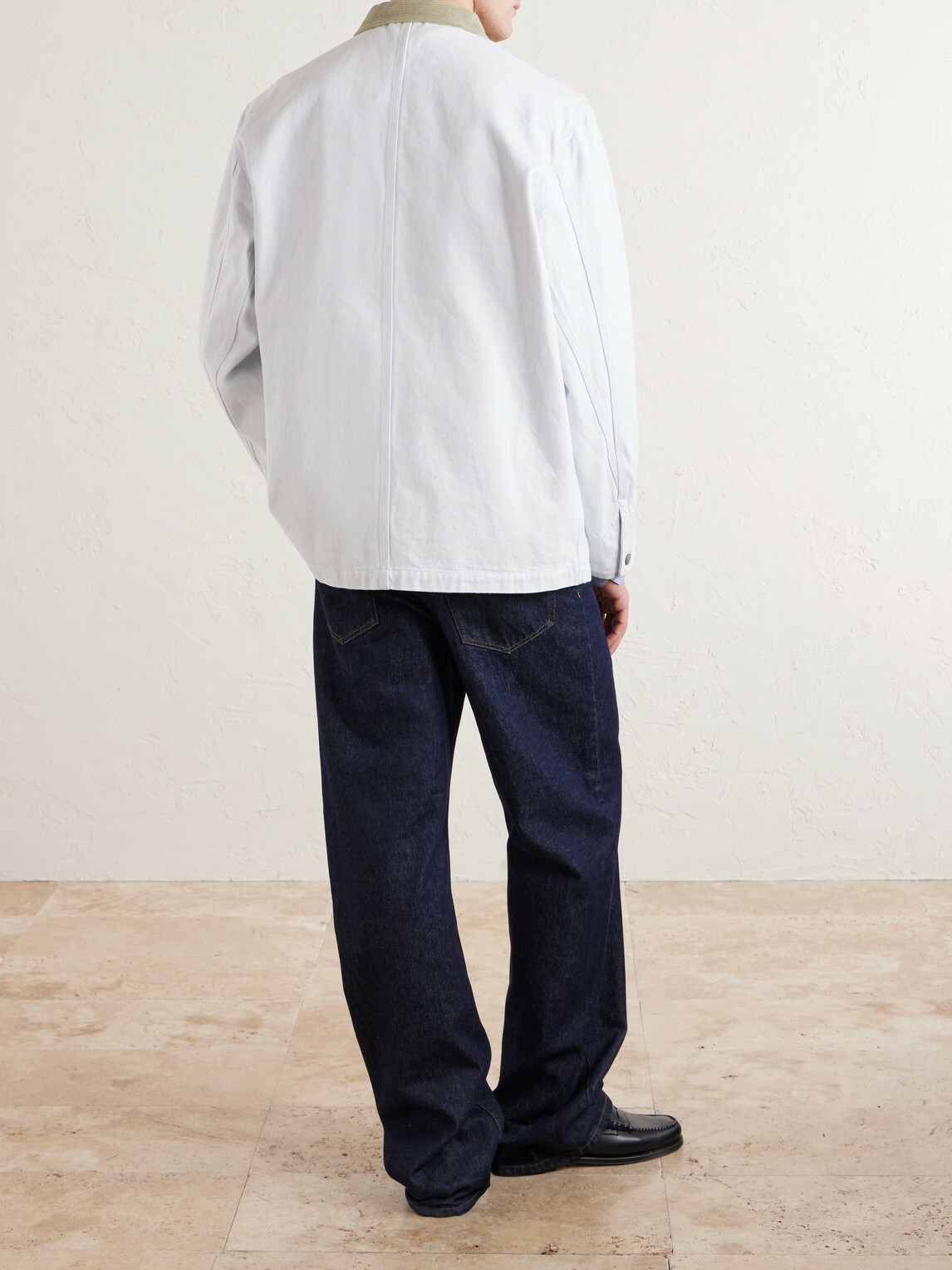 Aimé Leon Dore - Corduroy-Trimmed Denim Jacket - White