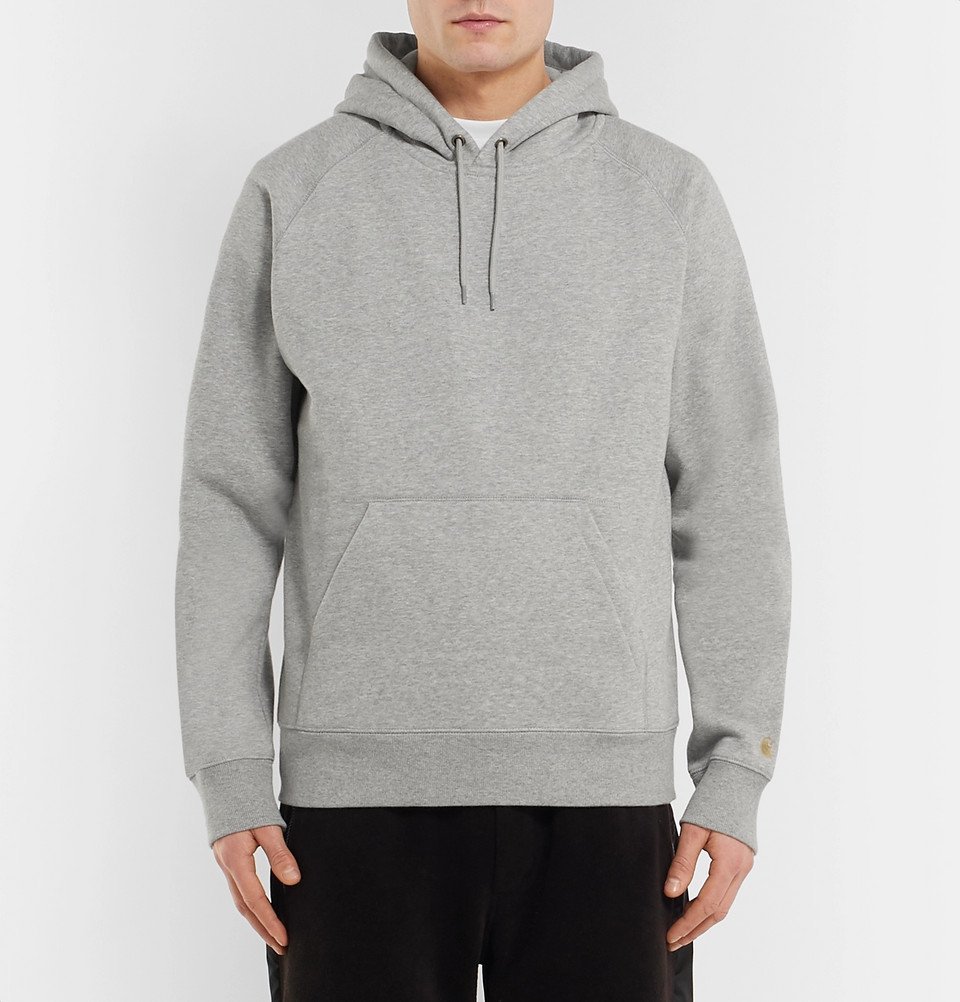 Carhartt WIP - Chase Mélange Fleece-Back Cotton-Blend Jersey Hoodie ...