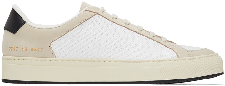 Photo: Common Projects White & Black Retro '70s Low Sneakers