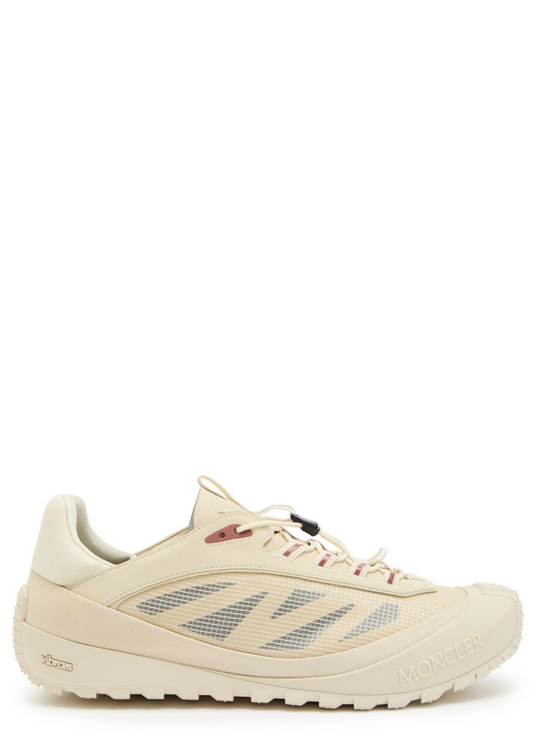 Photo: Moncler Trailgrip LP Panelled Nubuck and Suede Sneakers Ecru