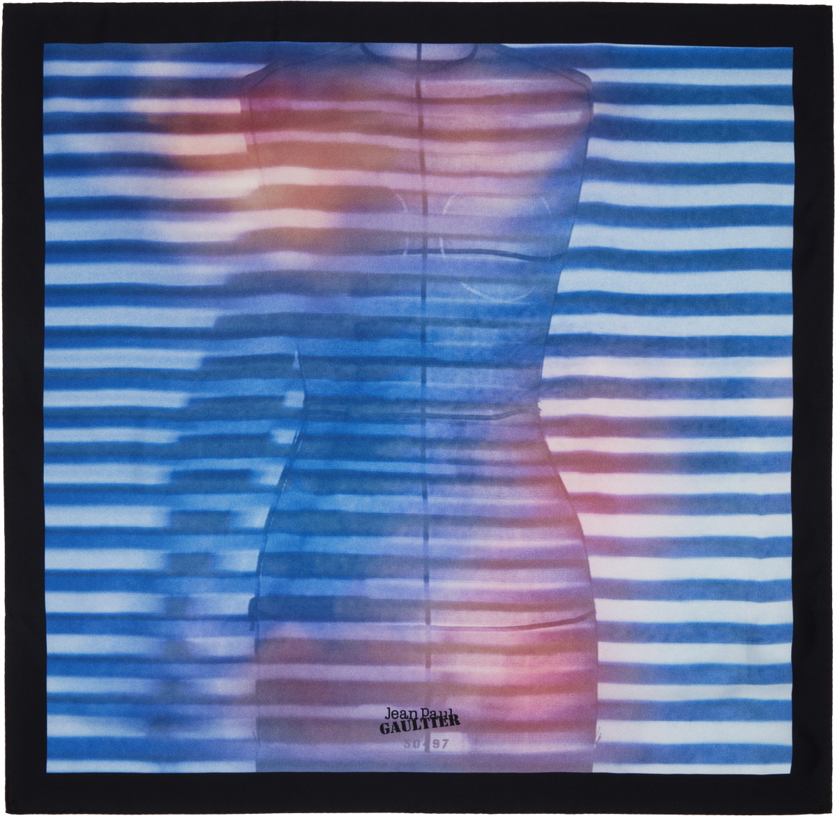 Jean Paul Gaultier Blue & Pink 'The Air' Scarf