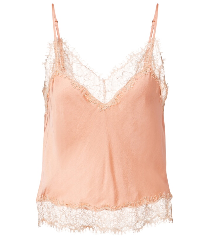 Photo: Poupette St Barth Zely lace-trimmed satin camisole