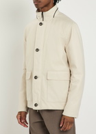 Herno Reversible Cashmere and Silk-blend Jacket Ecru