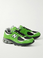 New Balance - 2002R Leather-Trimmed Suede and Mesh Sneakers - Green