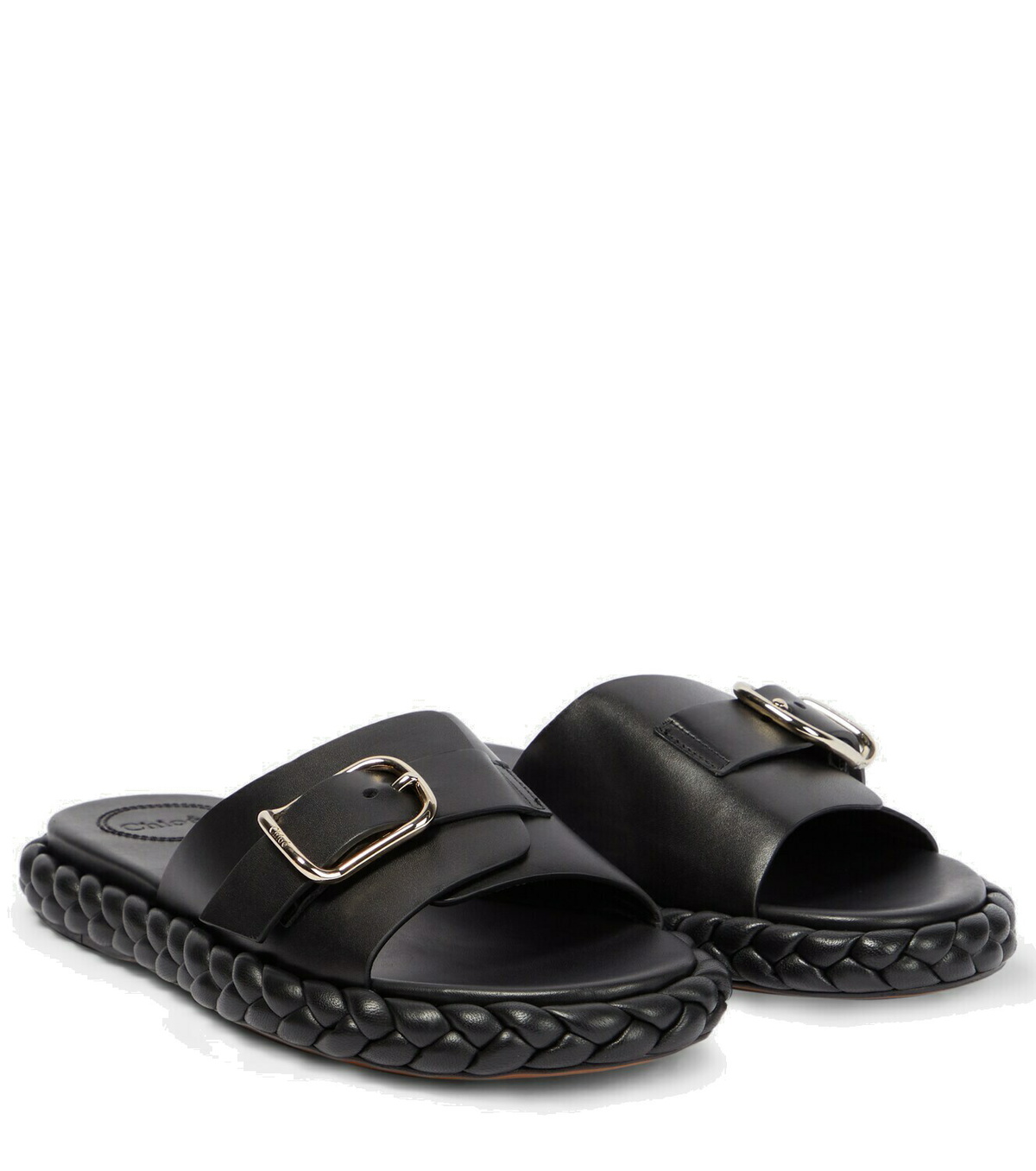 【Chloe】 Pipレザースライド Chloe - Pip leather slides Chloe