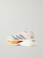 ADIDAS RUNNING - Adizero Prime X3 Striped Rubber-Trimmed STRUNG Running Sneakers - White