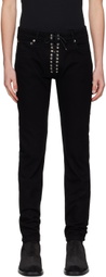Ludovic de Saint Sernin Black Lace Up Jeans