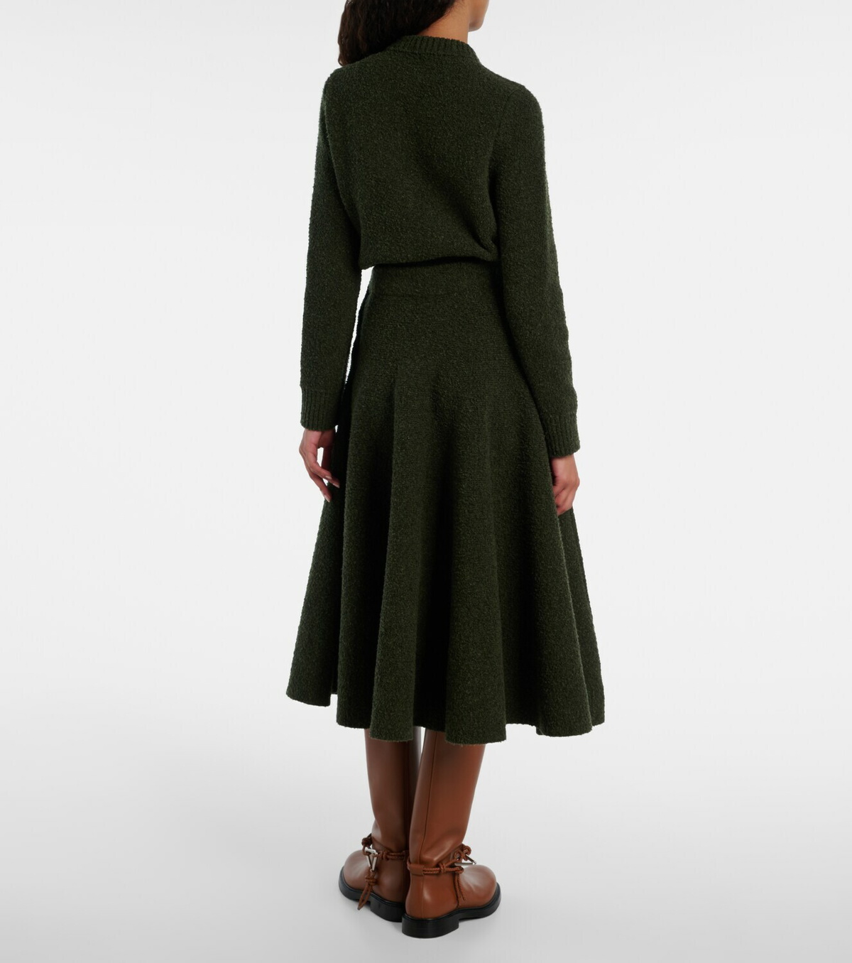 Bottega Veneta Knot bouclé midi skirt