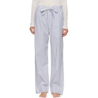 Tekla Blue & White Poplin Pyjama Pants