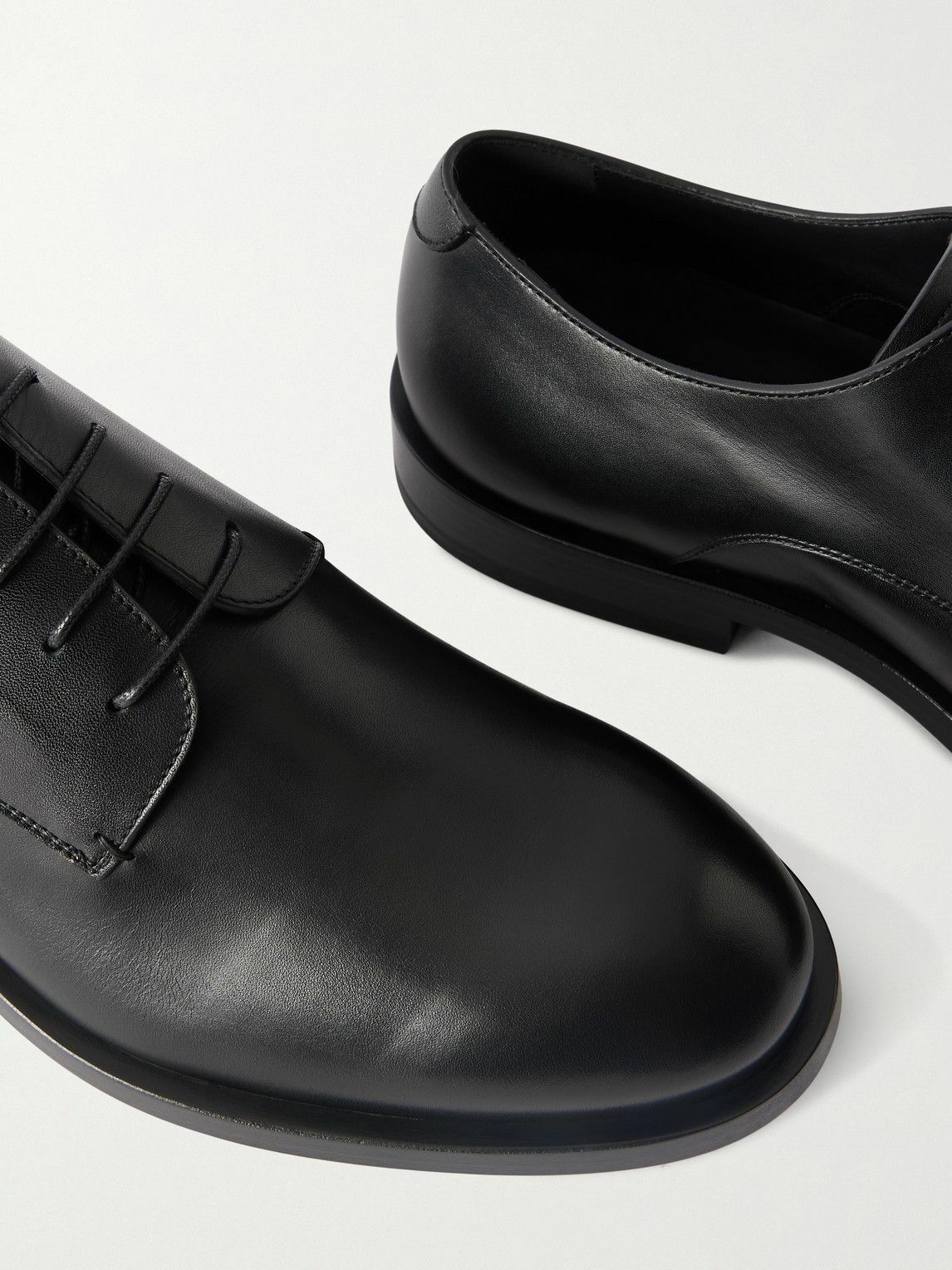 Jil Sander - Leather Derby Shoes - Black