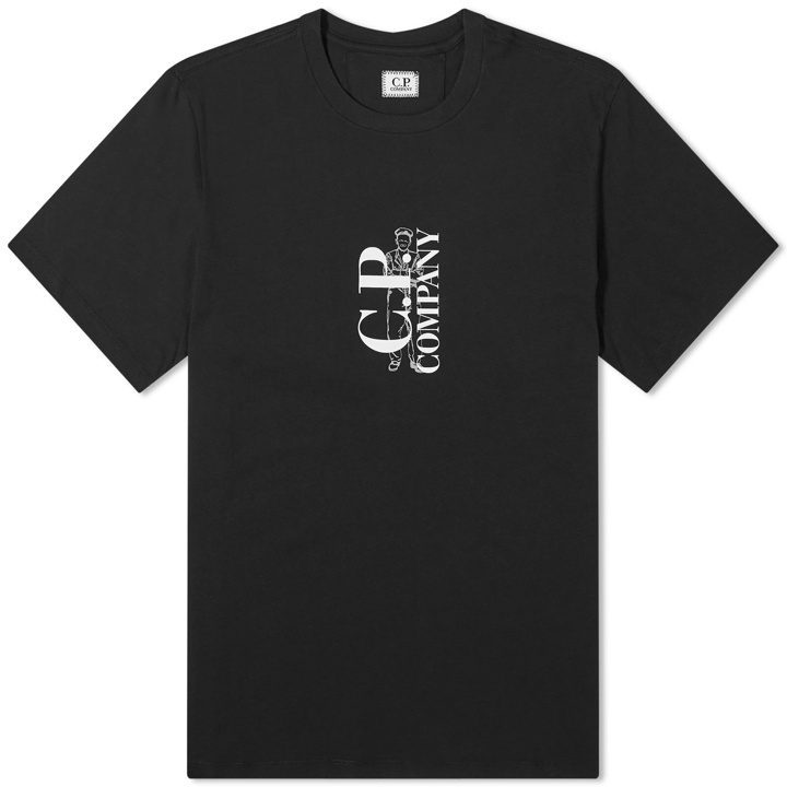 Photo: C.P. Company Men's Sailor Logo T-Shirt in Black