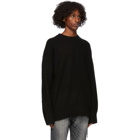 mastermind WORLD Black Cashmere Needle Punch Sweater