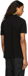 Versace Jeans Couture Black Regalia Baroque Accent Polo