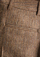 Remain BY Birger Christensen Herringbone Flared-leg Wool Trousers Khaki