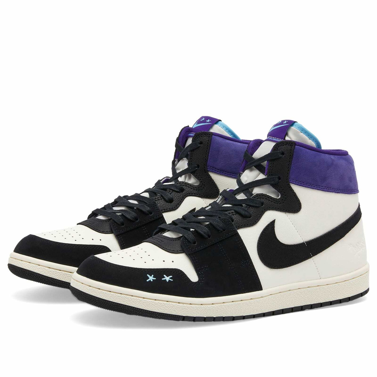 Purple black and blue jordans on sale