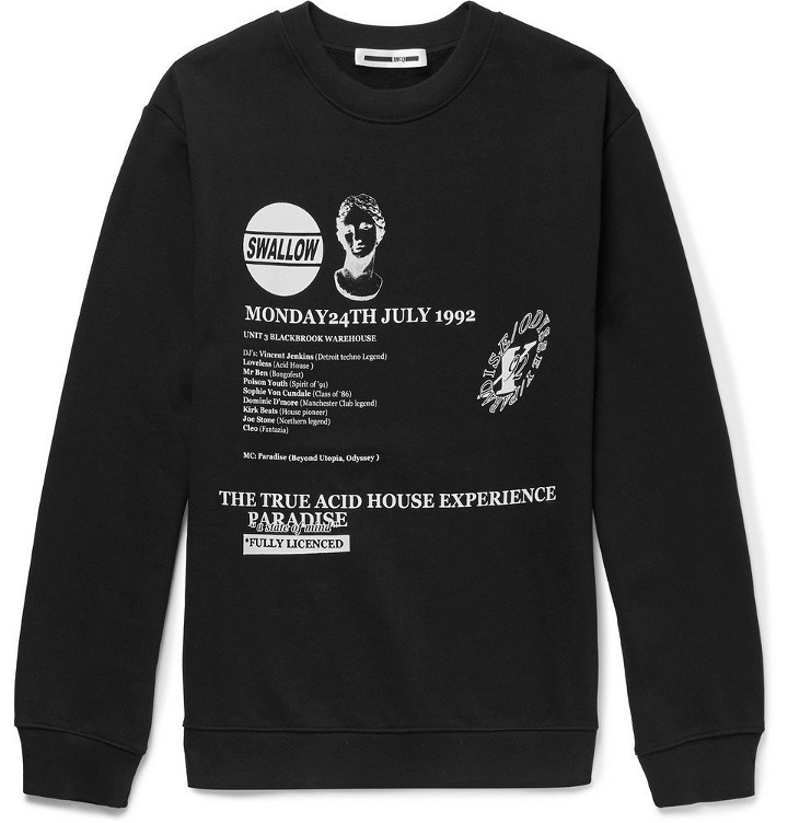 Photo: McQ Alexander McQueen - Slim-Fit Printed Loopback Cotton-Jersey Sweatshirt - Men - Black