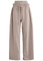Knwls Haze Layered Cotton Sweatpants Taupe