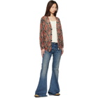 R13 Multicolor Printed Boyfriend Cardigan