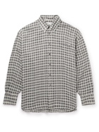 Our Legacy - Borrowed Oversized Button-Down Collar Checked Cotton-Blend Shirt - Gray