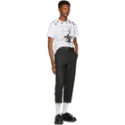 Comme des Garcons Shirt White and Black Basquiat Print T-Shirt