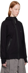 C.P. Company Black Diagonal Raised Goggle Hoodie