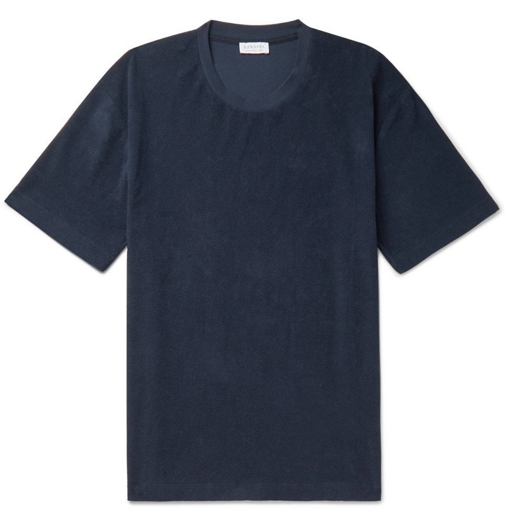 Photo: Sunspel - Cotton-Terry T-Shirt - Navy