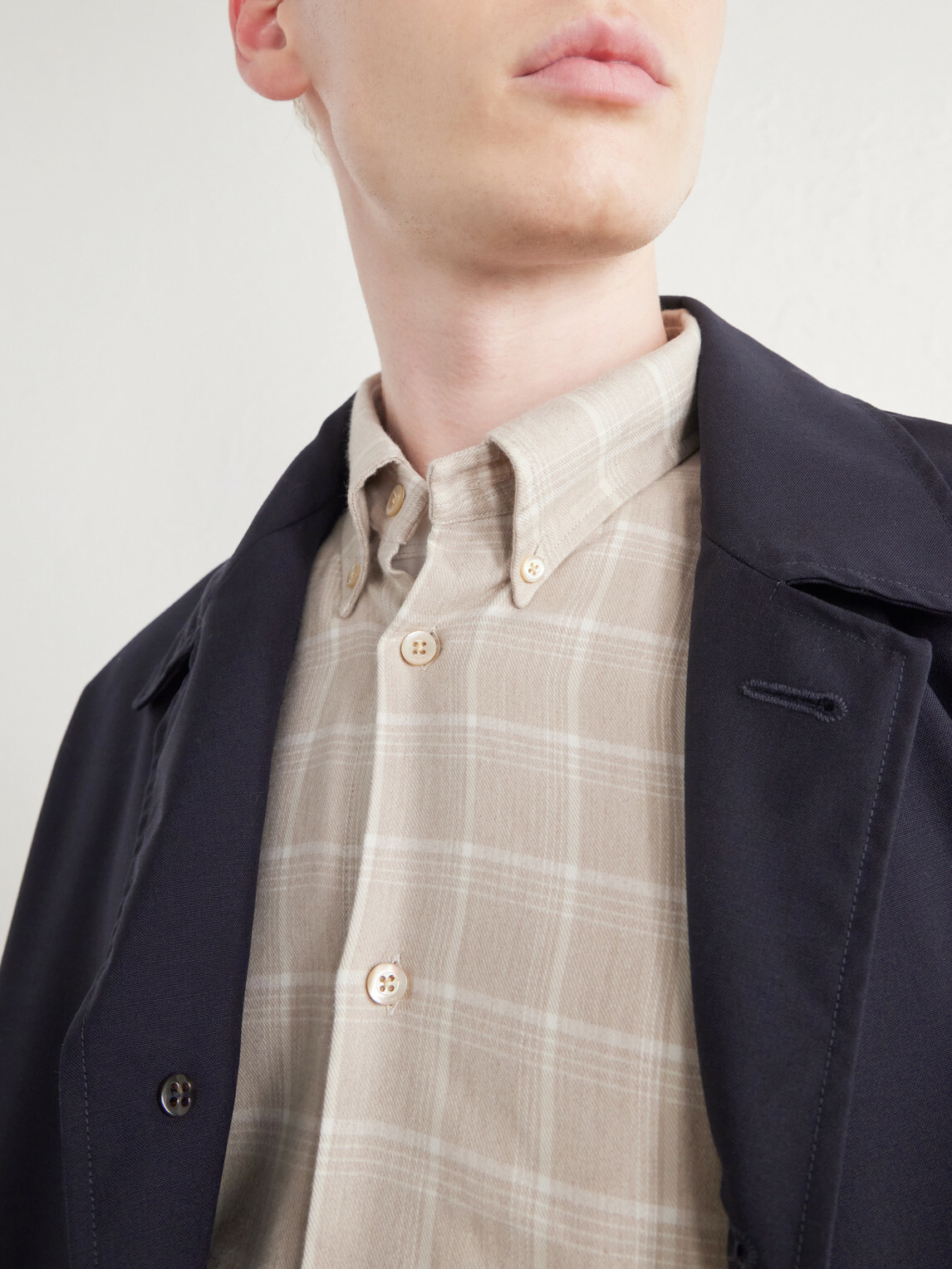 Boglioli - Checked Cotton and Lyocell-Blend Shirt - Neutrals