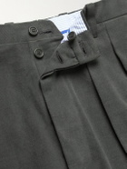 Giuliva Heritage - Umberto Straight-Leg Pleated Brushed Cotton-Twill Trousers - Unknown