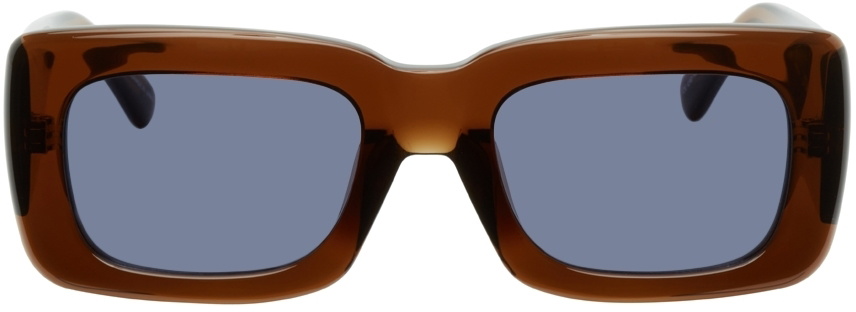 サングラス THE ATTICO Woman Sunglasses Brown ATTICO14C12SUN 12 The Attico Brown Linda Farrow Edition Marfa Sunglasses The